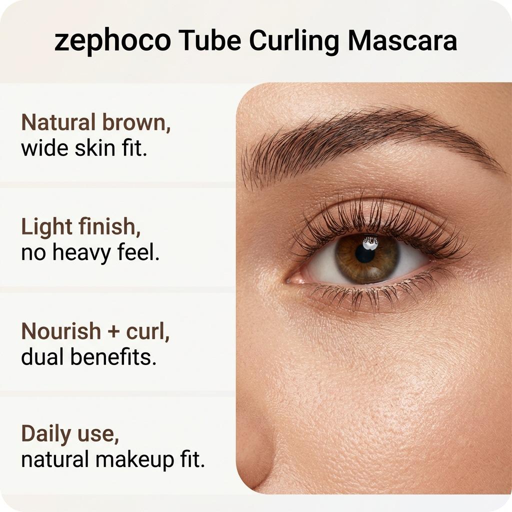 Curly Mascara, Brown Mascara, Long-lasting And Smooth, Light And Natural Mascara