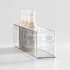 Recycled Plastic Stackable Storage Bin with Handles Breast Milk Bags Clear Open Top Design Versatile Space Saving Solution