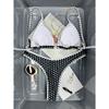 Set Bikini a Triangolo con Stampa Donna Leopardato Pois Stampa Frutta Bordi a Contrasto Laccetti Laterali Sexy Sfacciato Costume da Bagno Estivo da Spiaggia