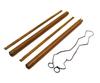 Todaya Shoten Niwaen Dye Tapestry Rod, Made from Japanese Cypress (Hinoki), Brown, KG-08