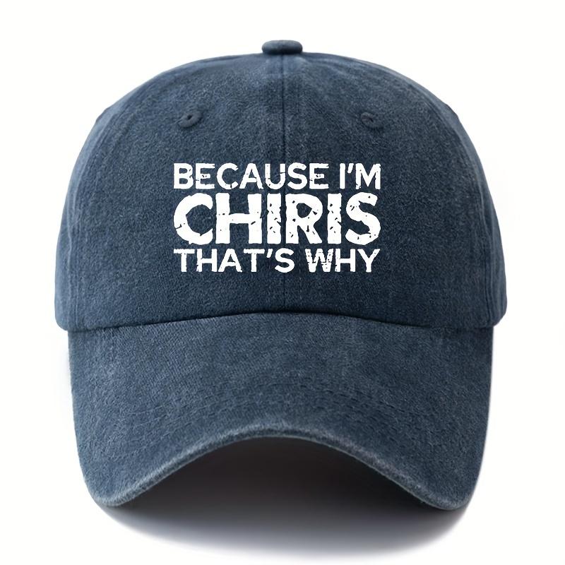 MAKEFGE  Because I m Chris, That s All  Washed Baseball Cap Sun Protection Hat темно-синий