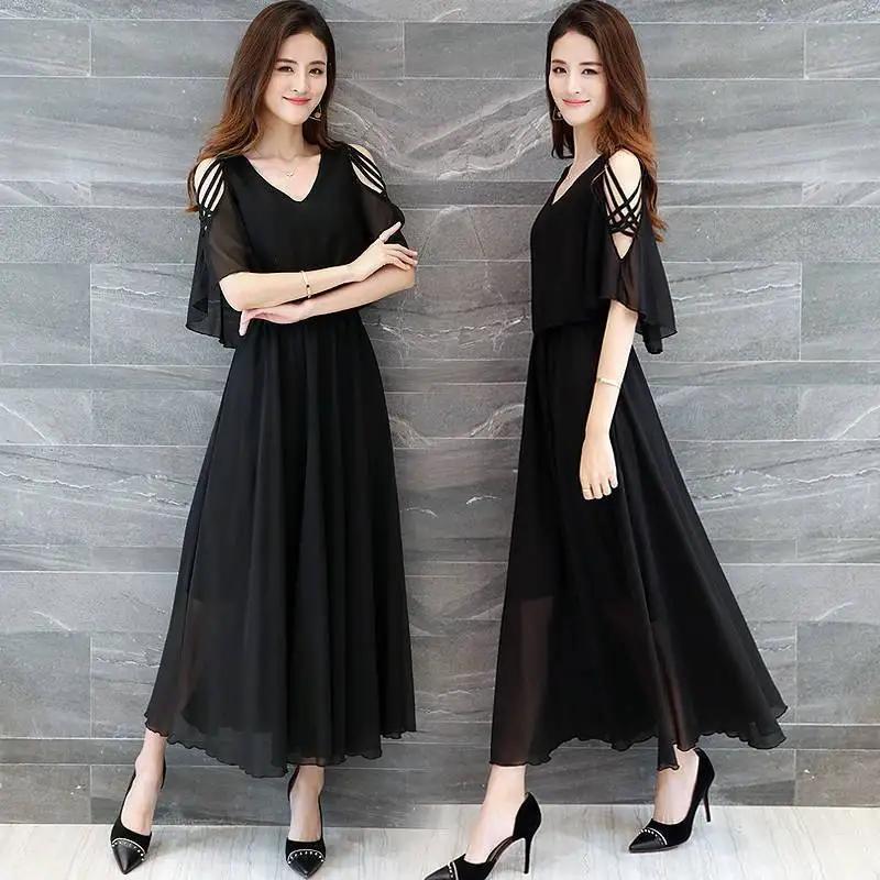 Dresses Summer Wear for Women Chiffon Sexy Expansion Skirt Woman Dress Vestido De Mujer Femme Robe