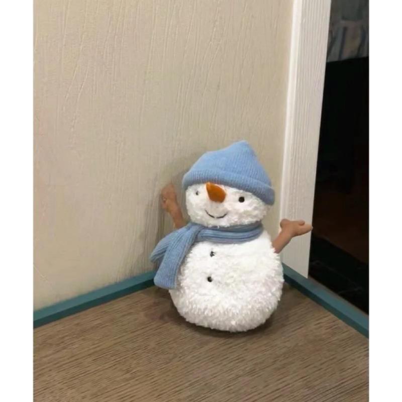 New Cute 10CM Sami Snowman Plush Soft Doll Girl Cute Winter Cartoon Doll Snowman Plush Toy Children's Companion Christmas Gift