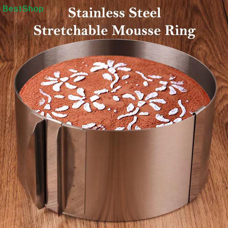 Adjustable Stainless Steel Cake Ring - 6-12 Inch Expandable Mousse Ring for Baking & Cake Decorating