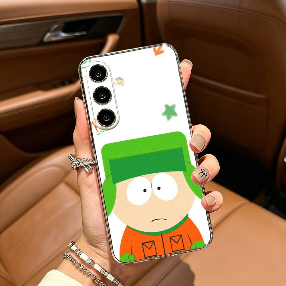 Cartoon S-South P-Park Clear Soft Silicone Phone Case for Samsung Galaxy A71, A70, A52, A51, A40, A30
