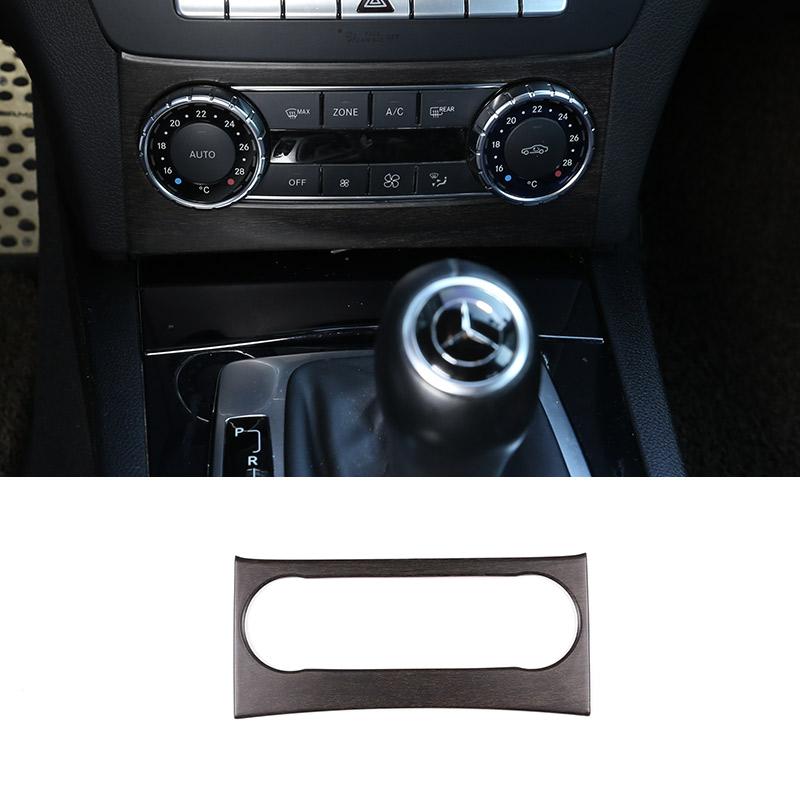 Pine Wood Grain Interior Air Conditioning Switch Panel Frame Stickers For Mercedes Benz C Class W204 2011-2014 Accessories