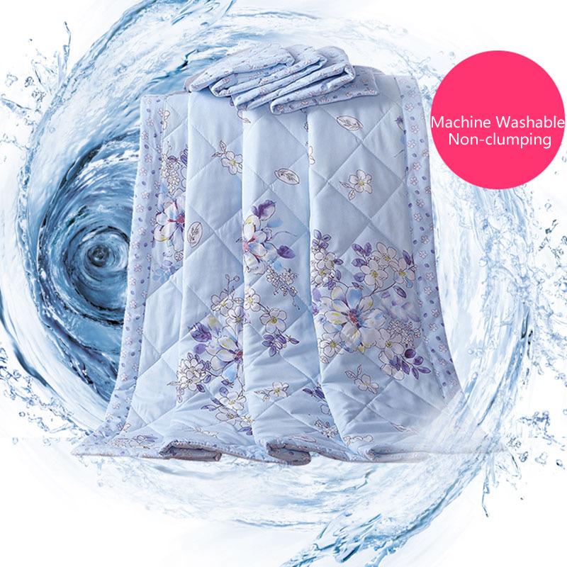 Machine Washable Summer Quilt Single Double Kids Adult Air Condition Thin Blanket Washed Cotton Patchwork Comforter