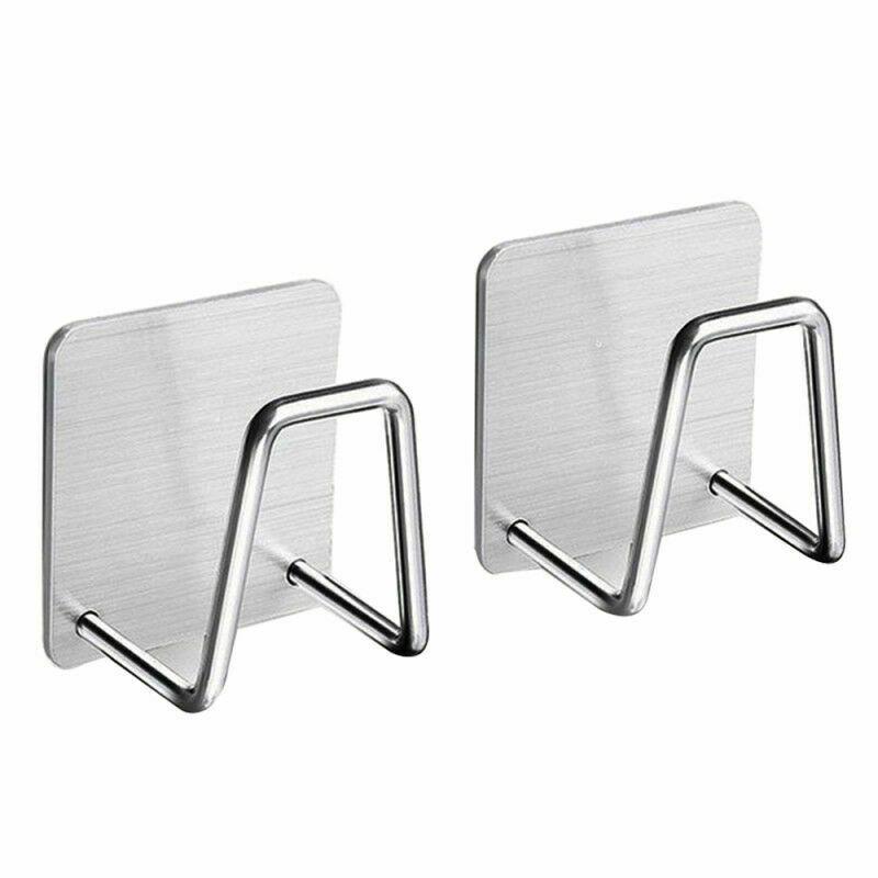 Stainless Steel Sponges Racks Self Adhesive Kitchen Sink Sponges Drain Drying Rack Storage Holder Accessories Storage Holders