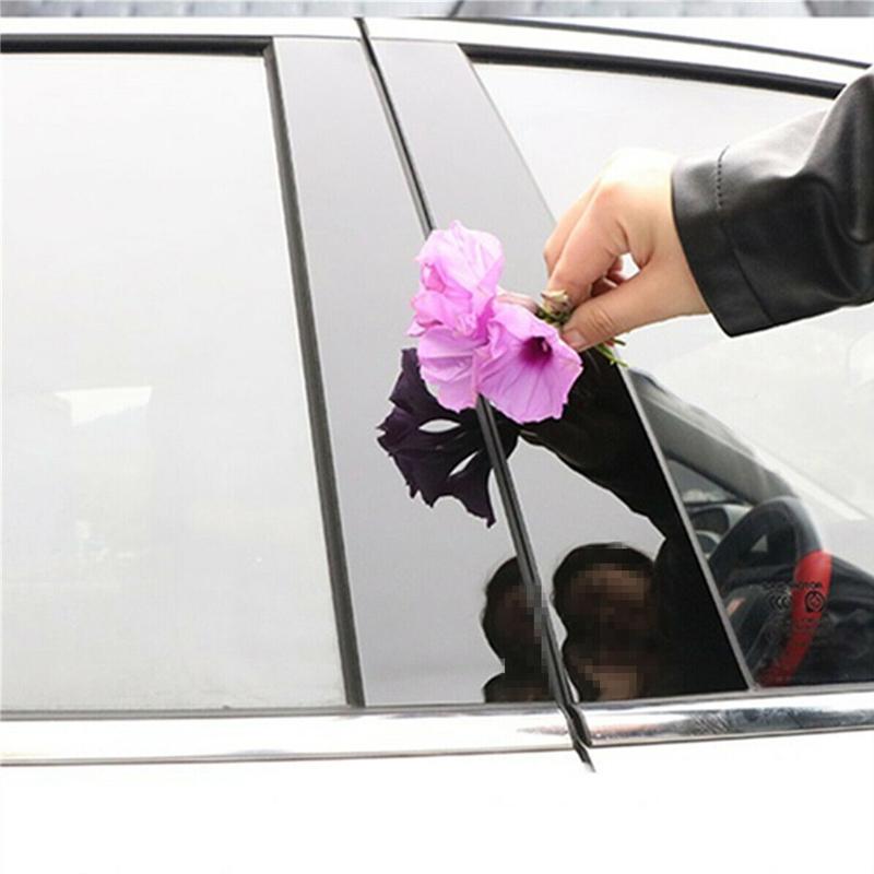 1 Set Car Black Plastic B Pillar Post Cover Door Window Trim Window Fit for Chevrolet Malibu    2018 2017 2016