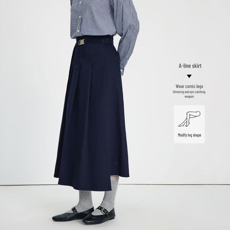 Navigare Women's 2025 Belted A-line Midi Skirt