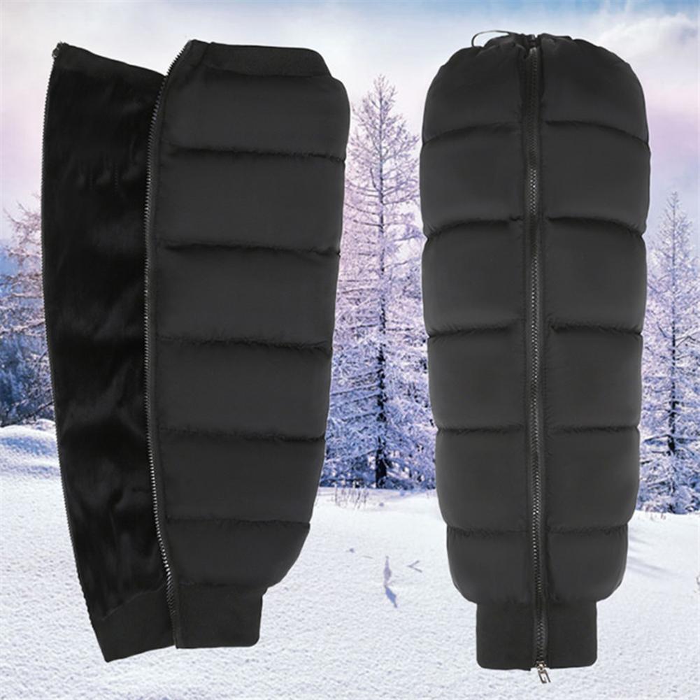 Motorcycles Windproof Leg Gaiter For Winter 27in Detachable Waterproof Down Pants With Warm Short Plush For Moto Equipment