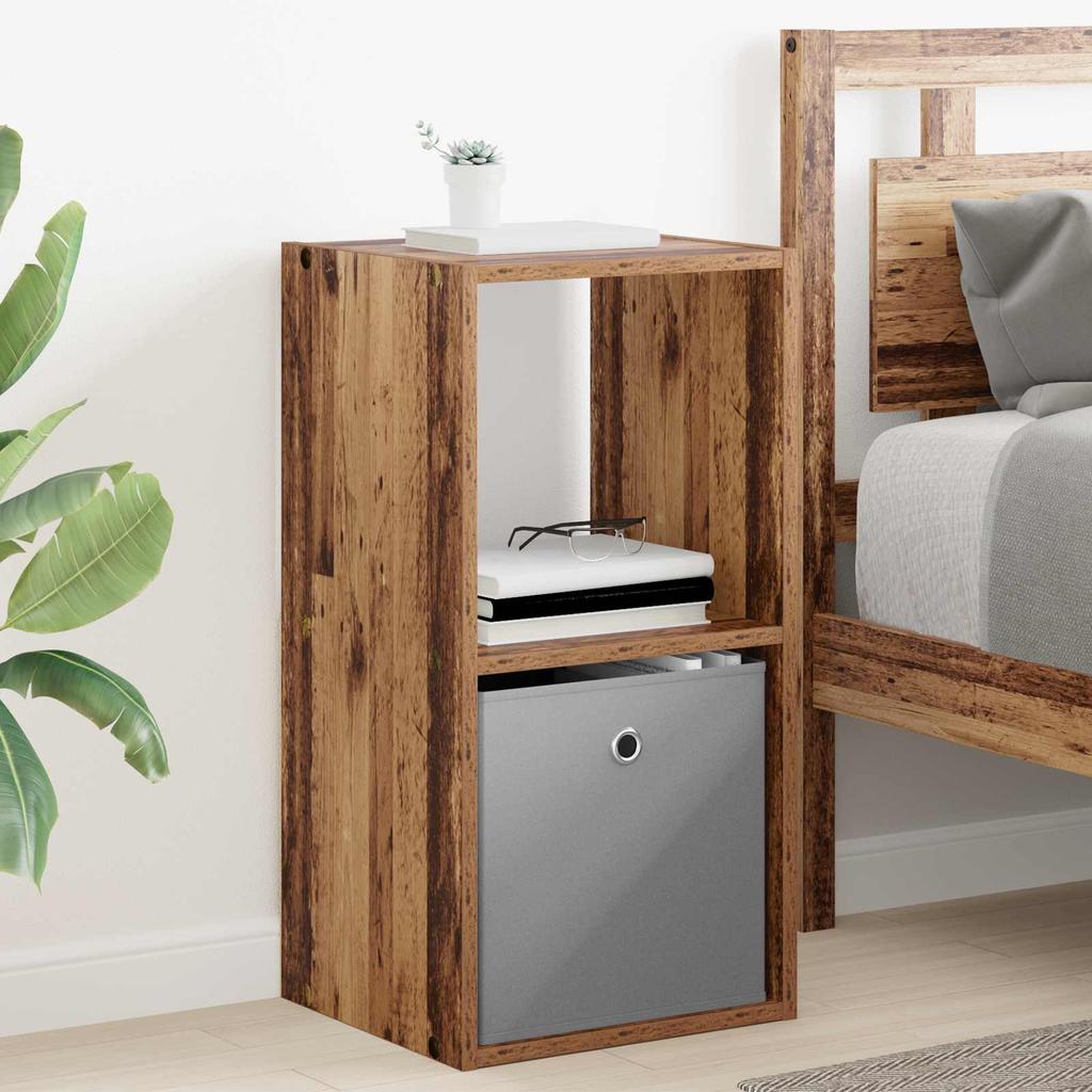 Nightstand 2 pcs Reclaimed Wood Look 35 x 32 x 68.5 cm Engineered Wood