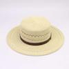 Cowboy Hat New Hand-knitted Hollow Straw Hat Fashionable Outdoor Leisure Visor Bohemian Hat Flat Top