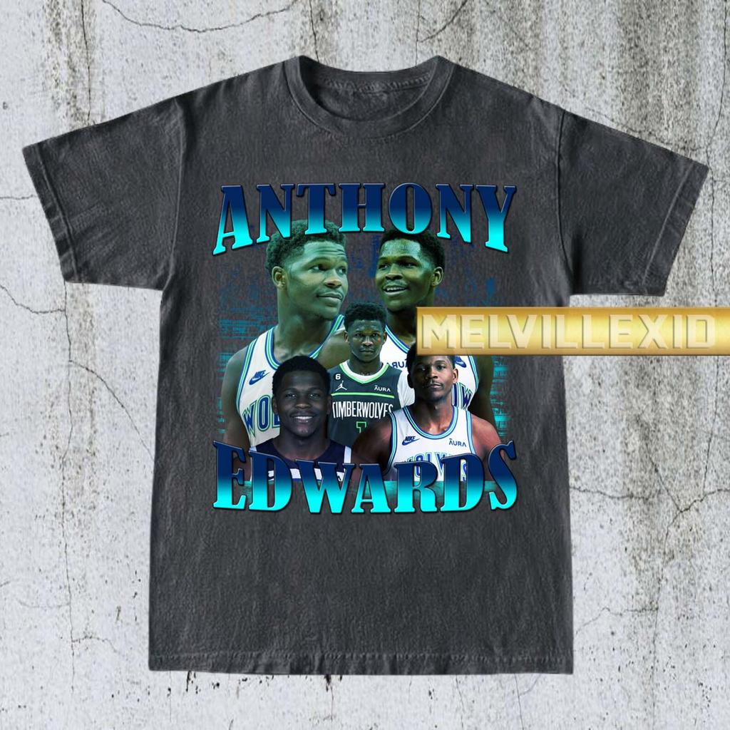 Vintage Anthony Edwards shirt, NBA basketball fan shirt, retro basketball t-shirt, basketball Fan Tee, Bootleg T-Shirt MV225