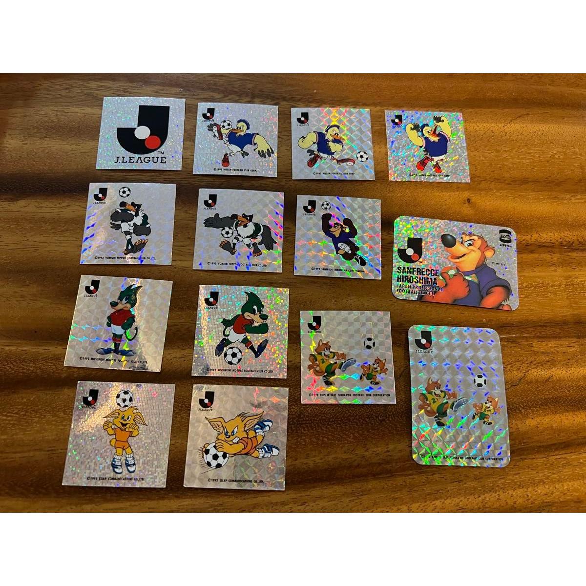 Used J League Seal Sticker Eskimo Bulk Sale 14 pieces Marinos S-Pulse Verdi Sanfrecce Reds Jeff