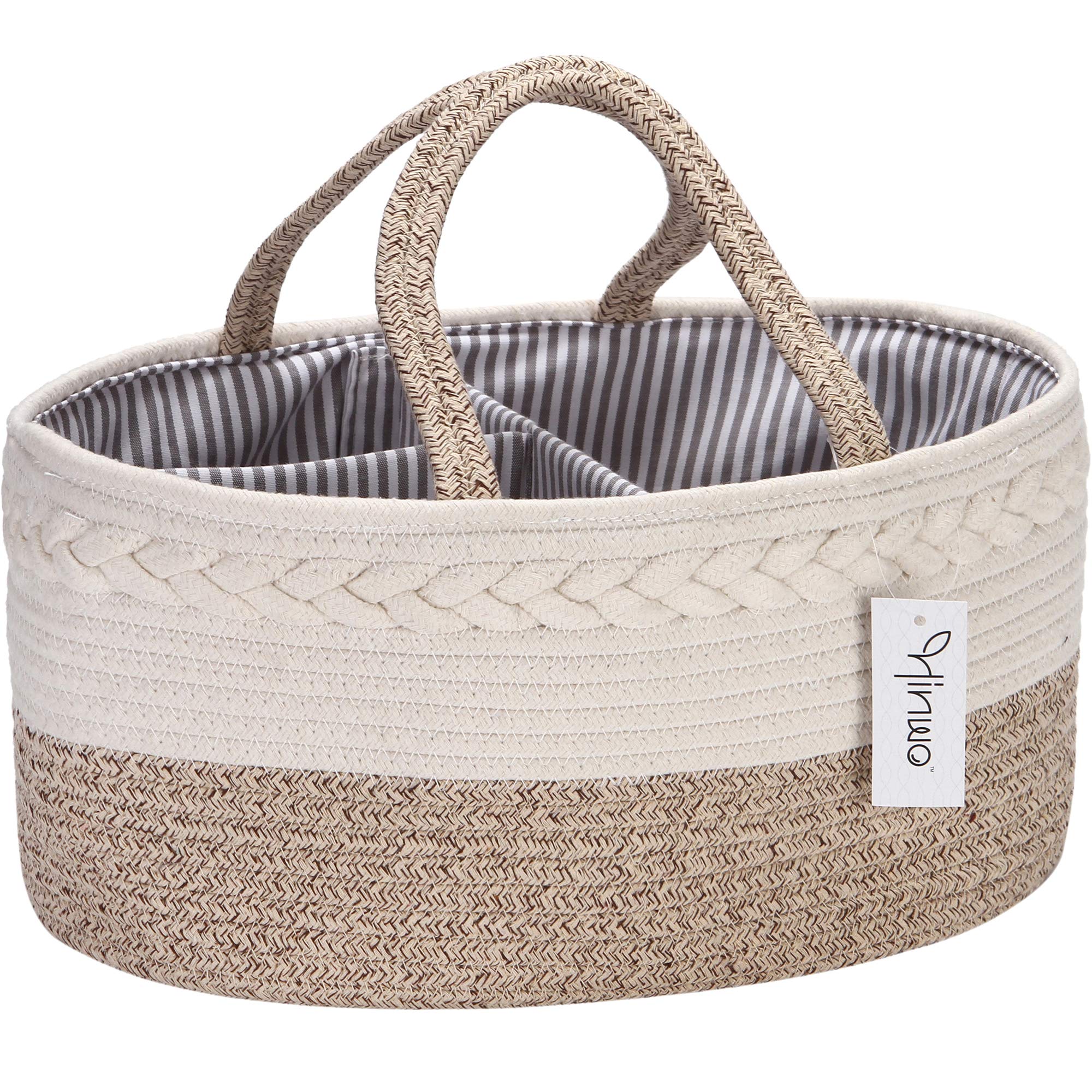 

Hinwo Cotton Rope Diaper Storage Diaper Baby Supplies Storage Diaper Storage Baby Storage Toy Small Item Baby Easy to Carry Natural Bag, Pouch, Box,