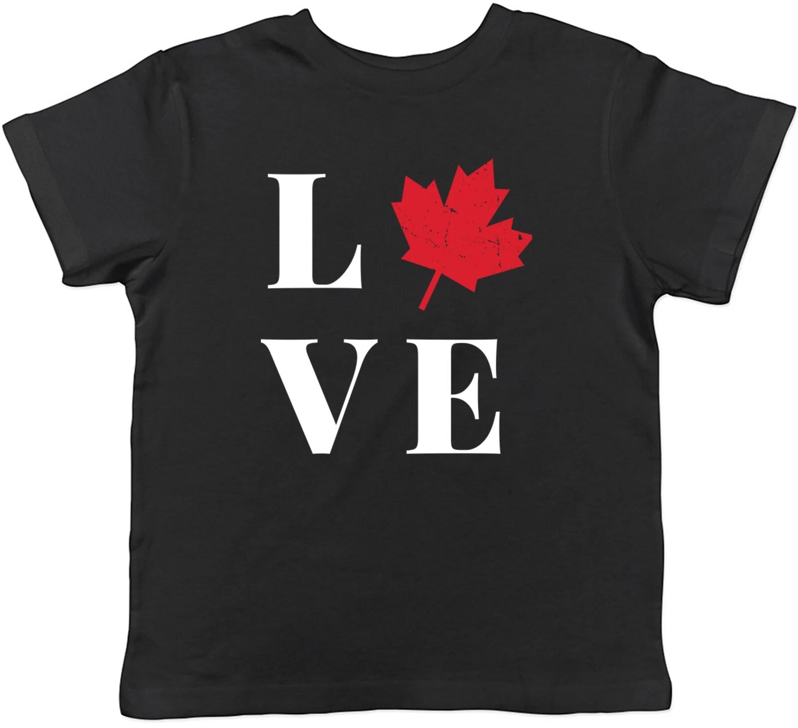 Love Canada Kids T-Shirt Maple Leaf Canadian Proud Lover Childrens Boy Girl Gift 100