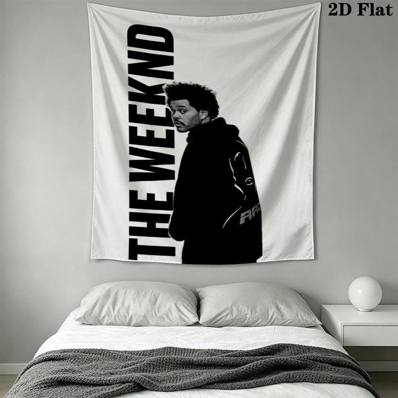 The Weeknd Wall Tapestry Aesthetic Wall Hanging Printed Fabric Blanket Decorative Tapestries for Bedroom Living Room Home Decor