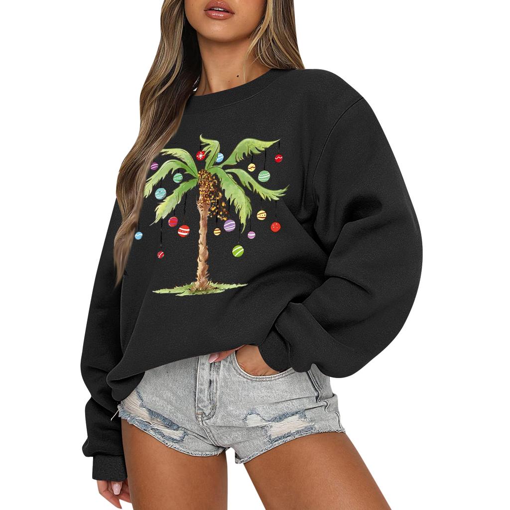 Women  Tops Women's Long Sleeve Sweatshirt Casual Crewneck Loose Fit Pollover Fleece Tops