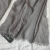 Used Faliero Sarti scarf, cashmere blend, gray, plain, spring, summer, lightweight