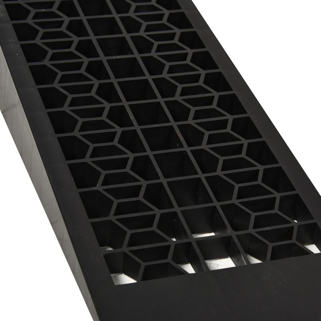 2-Piece Ramp Set, Threshold Ramp, Curb Ramp, Rubber Ramps, 3 Ton Load Capacity, Plastic, Black