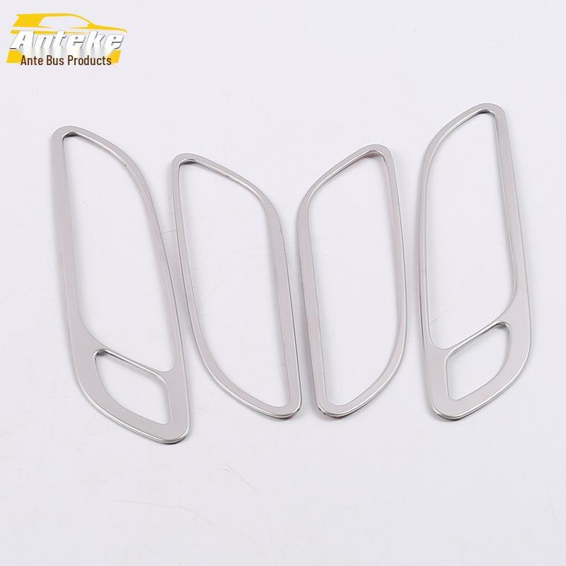 Fits 18 Models: XT4 Interior Door Handle Bright Ring & Buckle Armrest Decorative Sticker Car Accessories.