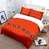 "Astros Text on Orange Background" Print Bedding Set Duvet Cover Pillowcases (1* Duvet Cover 2* Pillowcases Do Not Include Comforter)