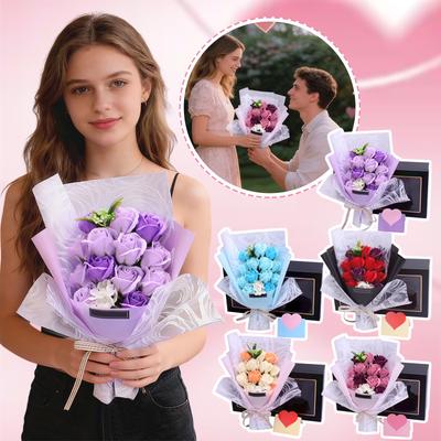 Finished Birthday Gift, Soap Flower, Qixi Festival  Gift Set, Rose Bouquet Gift Box, Birthday Present