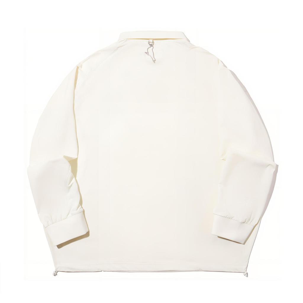 Li Ning X Staple Collaboration Series Comfortable Casual Simple Pullover Loose Long Sleeve Polo Shirt Men Tops Off-White AAEV031-1