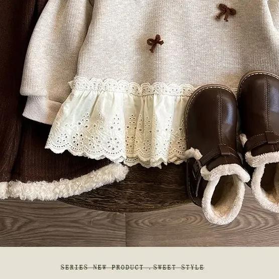 HoneyCherry Girls' Fleece Hoody Winter Clothes for Girls and Baby Girls Forest Style Warm Clothes for Winter Thickening
