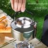 Outdoor-Kessel mit großem Fassungsvermögen: Tragbarer 304 Edelstahl für Camping, Bergsteigen, Angeln, Picknicks und Kaffeekochen.
