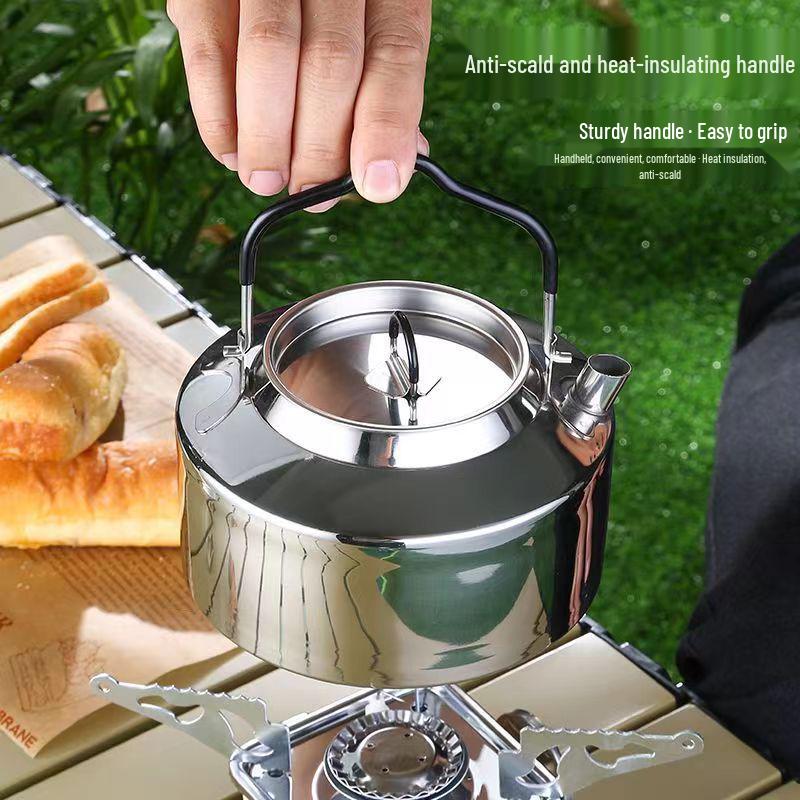 Outdoor-Kessel mit großem Fassungsvermögen: Tragbarer 304 Edelstahl für Camping, Bergsteigen, Angeln, Picknicks und Kaffeekochen.