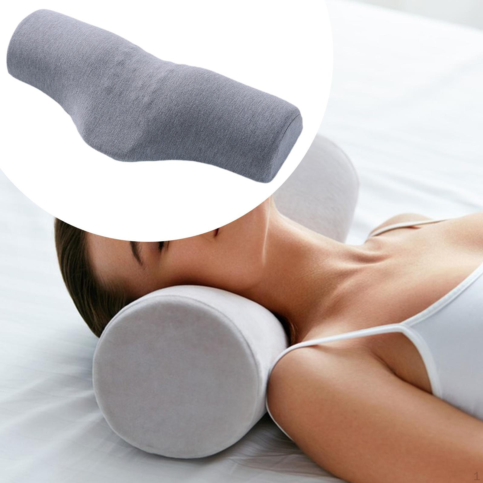 

Подушка из пены с памятью для шеи, обеспечивающая поддержку шеи в различных позах для сна в отелях Light Gray