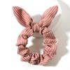 Striped Rabbit Ear Bow Headband - Pure Cotton Korean Style Elastic Hair Tie