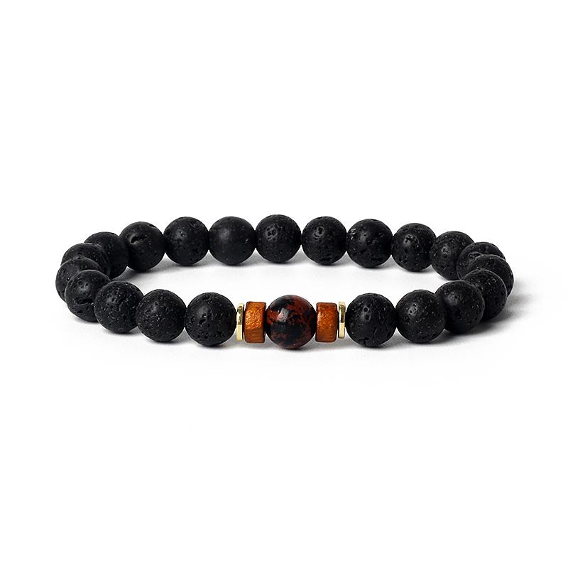 Lava Onyx Dzi Tibetan Buddha Bracelets Men Volcanic Stone Chakra Beads Diffuser Bracelet Women Vintage Meditation Amulet Jewelry