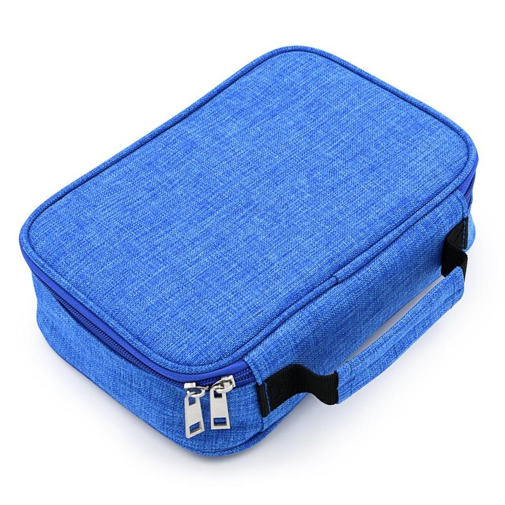 72 Hole Art Storage Pen Case Aesthetic Oxford Cloth Pencil Case Classified Storage Box  Student