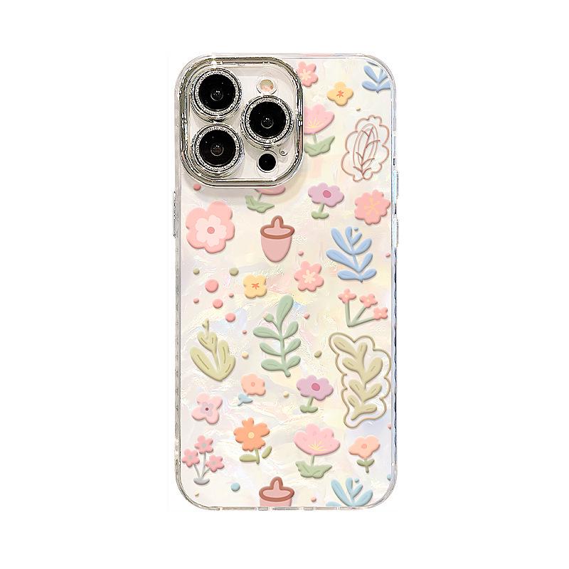 Natural Floral and Plant Clear Phone Case for iPhone 17PROMAX/16/15 - Cute Girly Design