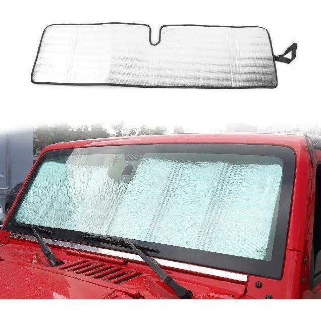 Windshield Sunshade Sun Shade Visor Mat for Jeep Wrangler TJ JK JKU Rubicon Sahara X Sport 1996-2018