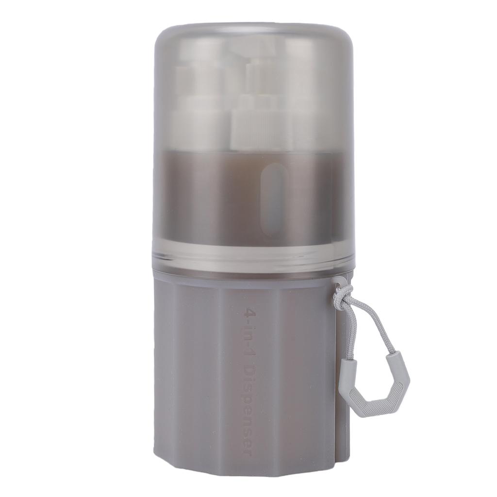 4 in 1 55ml Travel Dispenser Bottle Set TSA Approved Toiletry Bottles Silicone Refillable Pump Bottles Gray