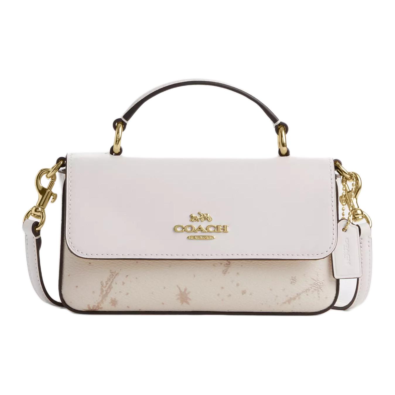 

Coach Josie 18 Star Print Coated Canvas And Leather Mini Crossbody Bag Women handbags Chalk-White CCK82-IMCAH Basic Set (Bag+Dust Bag)