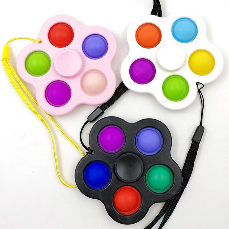 Push Bubble Fidget Spinner Adhd Anxiety Stress Relief Toys Birthday Party Favors Gifts For Kids Boys Girls Classroom Prize