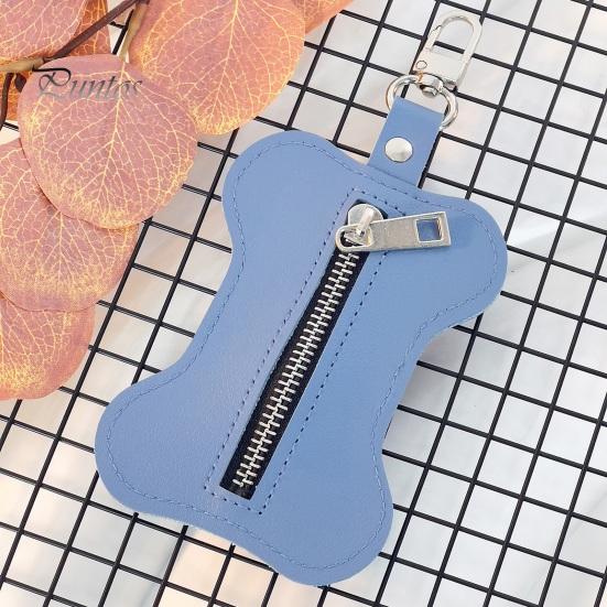 Suport pentru sac pentru caca pentru animale de companie Închidere cu fermoar Dozator de saci de gunoi pentru câini cu cârlig Organizator portabil pentru sac de gunoi pentru exterior