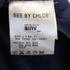 SEE BY CHLOE Silk Blend one piece USA2 Navy x blue x white Women Used