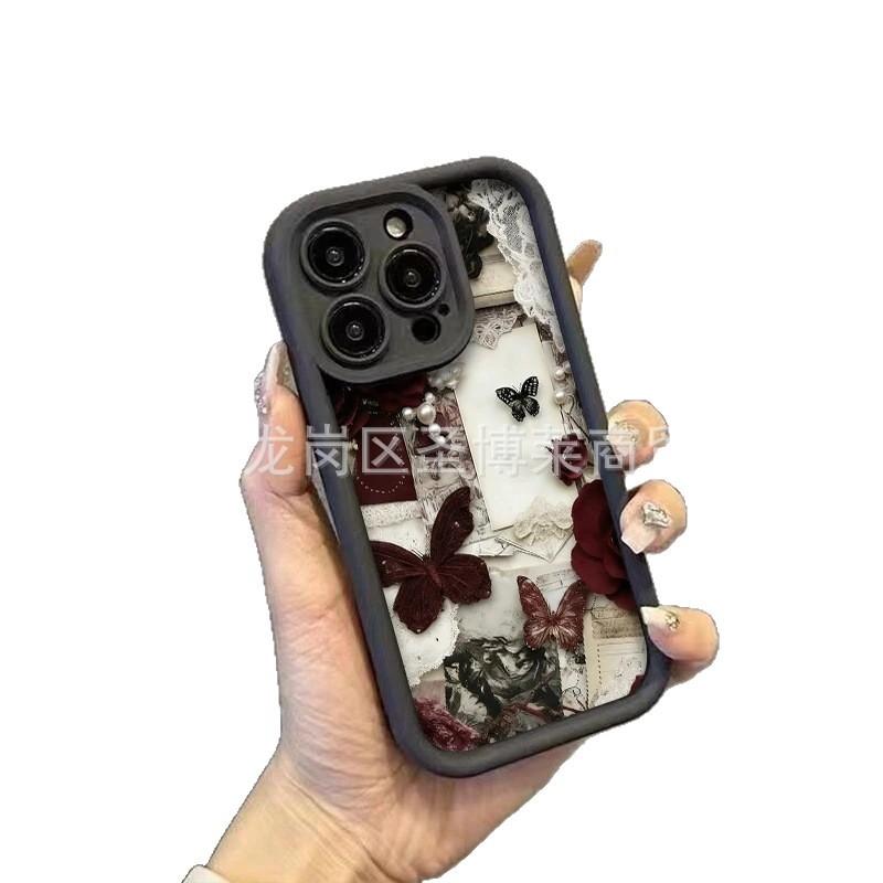 Retro Butterfly for Apple 17promax Mobile Phone Case iPhone16/15 Emery 14/13 Protective Case 11