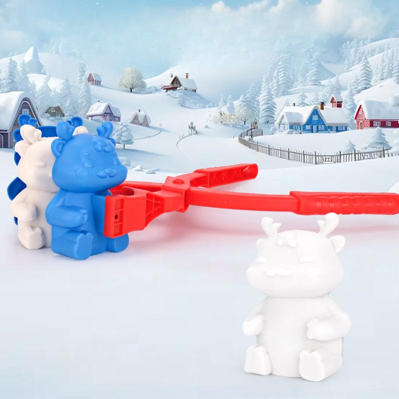 Çocuklar Kar Topu Savaşı Oyuncakları Kar Kum Kalıbı Aleti Kardan Adam Noel Baba Kalp Şekli Karikatür Kar Topu Yapıcı Kelepçe Kış Sporları Oyuncakları