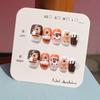 10 Pcs Cute 3D Bear Cat Eye Press On Nails Handmade Full Cover Detachable Fake Nails For Girls Lovely Nail Art