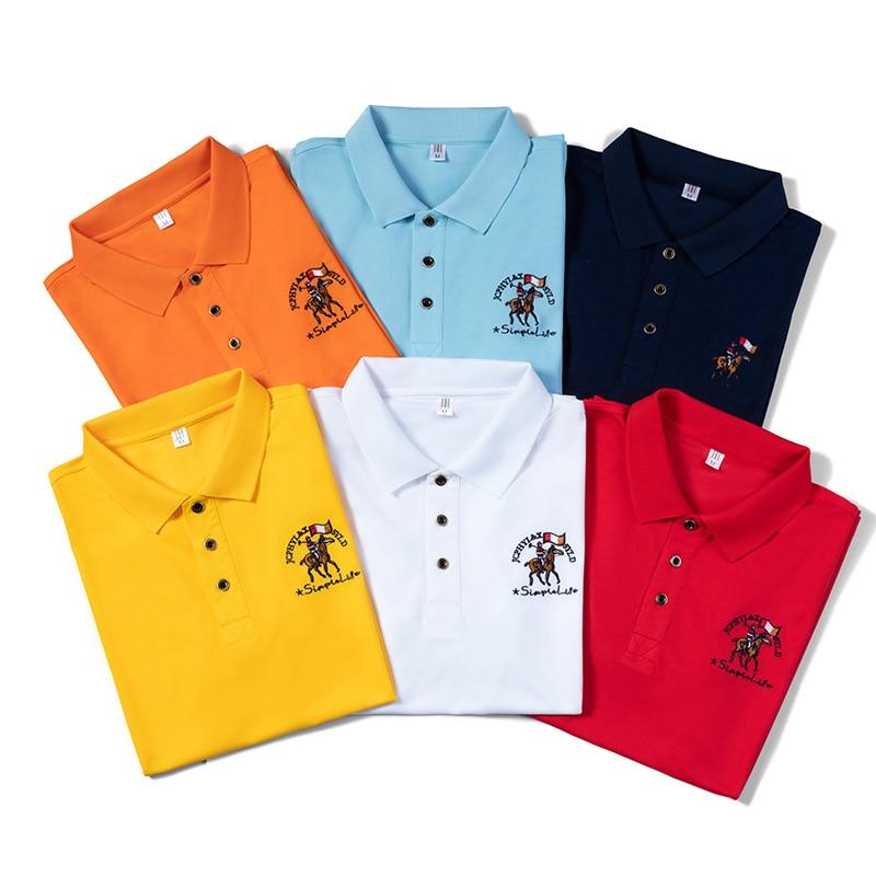 Buy Polo Shirt Mens Short Sleeve Polo Shirt Summer Men Casual Polo Shirt Men's Slim Top at