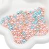 Abs Non-Porous Pearl Plated Colored Round Beads Loose Beads Beaded Handmade Diy Vanity Box Clothing Jewelry Decorative Materials
