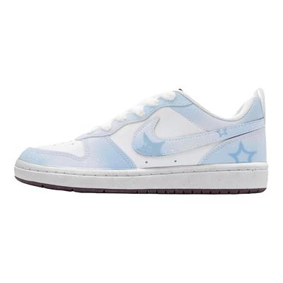 Court Borough Starry Blue Love Words PU Synthetic Leather Low Top Skateboard Shoes Unisex Blue DV5456-104(Team1155-)