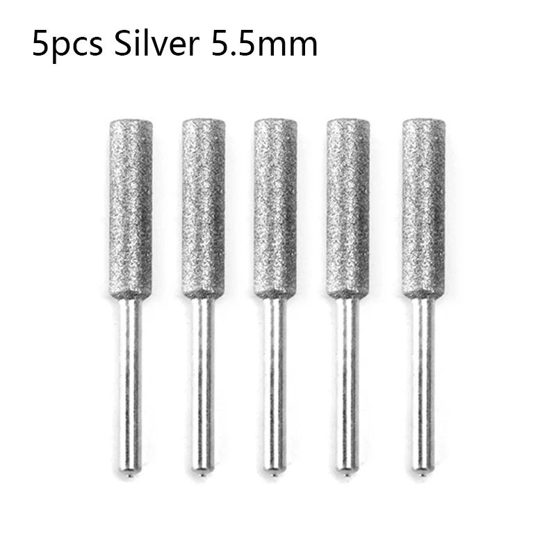 Golden Diamond-plated Cylindrical Rebar, 4/4.8/5.5mm Chainsaw Sharpener, Stone Lime, Chain Saw, Sharpening, Carving, Grinding